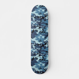 Blue Camouflage 7 1/8" Skateboard