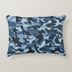 Blue Camouflage  Decorative Cushion