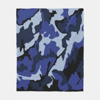Blue camouflage fleece blanket