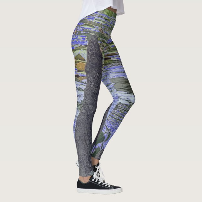 Blue Camouflage Look  Pneumatophores Leggings (Right)
