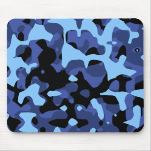 Blue camouflage mouse mat