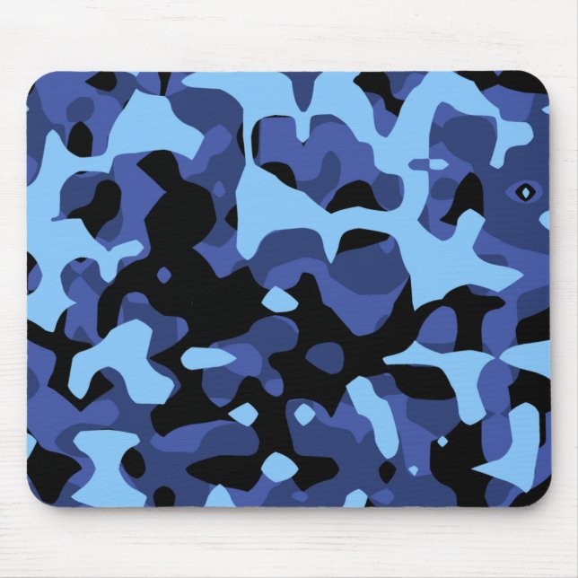 Blue camouflage mouse mat (Front)