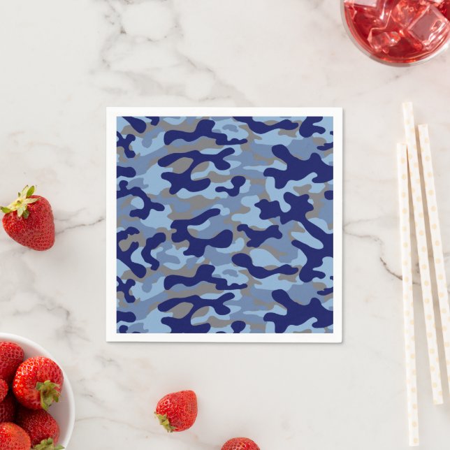 Blue Camouflage  Napkin (Insitu)