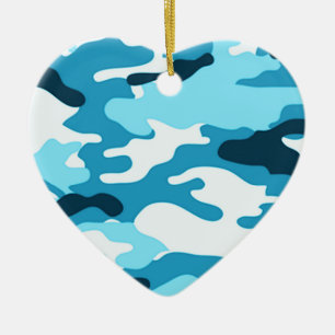 Blue camouflage Ornament