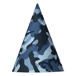 Blue Camouflage  Party Hat
