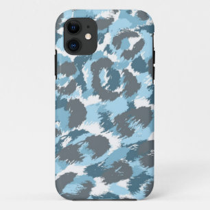 Blue Camouflage Pattern iPhone 11 Case