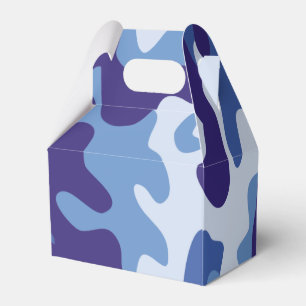 Blue camouflage pattern favour box