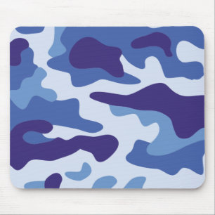 Blue camouflage pattern mouse mat