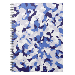 Blue camouflage pattern notebook