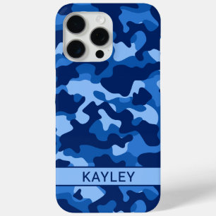 Blue Camouflage Personalised Case-Mate iPhone Case