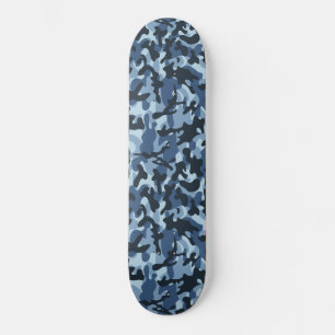 Blue Camouflage Skateboard