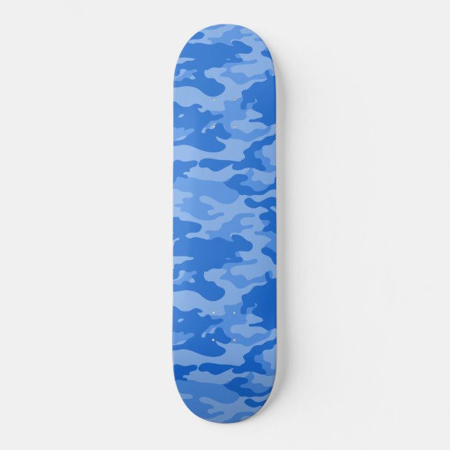 Blue Camouflage Skateboard (Front)