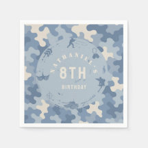 Blue Camouflage Soldier Army birthday