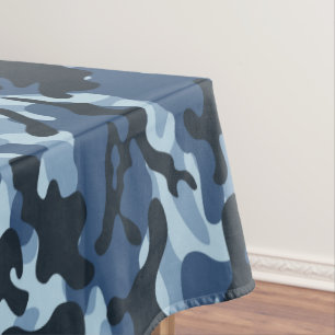 Blue Camouflage  Tablecloth