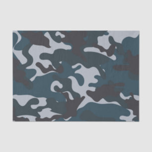 Blue Camouflage Tissue Paper