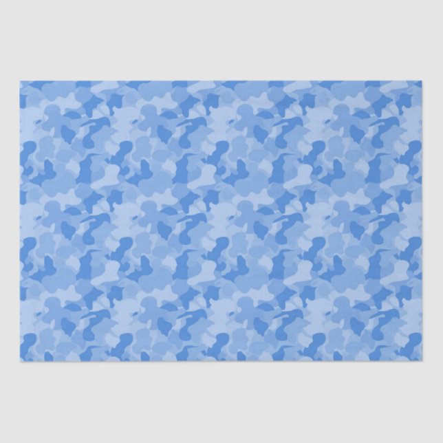 Blue Camouflage Tissue Paper (Front)
