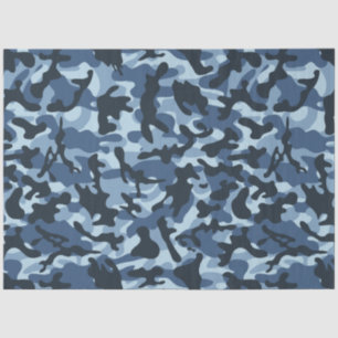 Blue Camouflage Tissue Paper