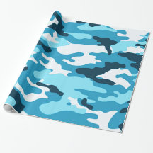 Blue camouflage | Wrapping Paper