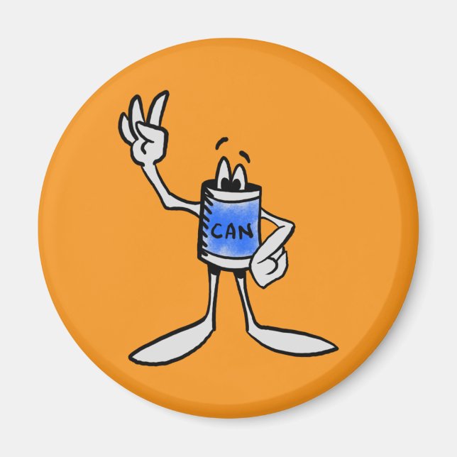 Blue Can Creature Kitchen Fridge Magnet (Front)