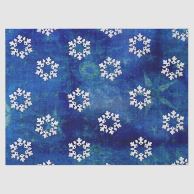 Blue Candle Christmas Tissue Paper (Front)