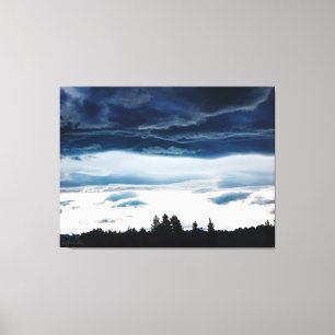 Blue Candy Floss Clouds : New Zealand Canvas Print