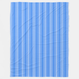 Blue candy stripes fleece blanket