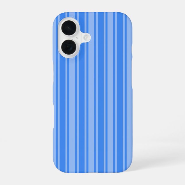 Blue candy stripes iPhone 16 case (Back)