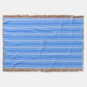 Blue candy stripes throw blanket