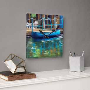 Blue Canoe Clock