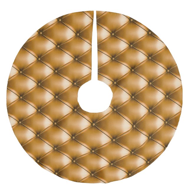 Blue Capitone Textile: Retro Background Brushed Polyester Tree Skirt (Front)