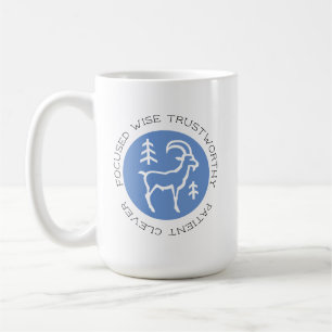 Blue Capricorn Zodiac Star Sign Personality Trait Coffee Mug
