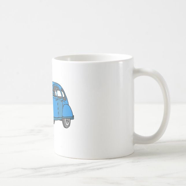 Blue Car (2CV) Coffee Mug (Right)