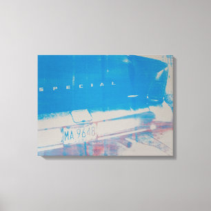 Blue car canvas print