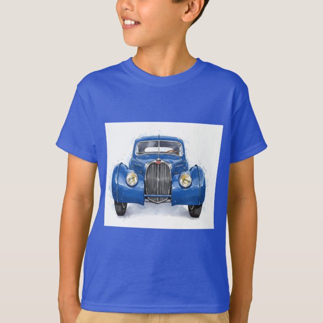 Blue Car from the 1930s T-Shirt (Front)