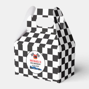 Blue Car Racing Birthday Gift Box