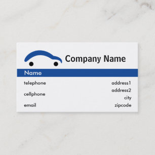 Blue Car Retail Business Card Design