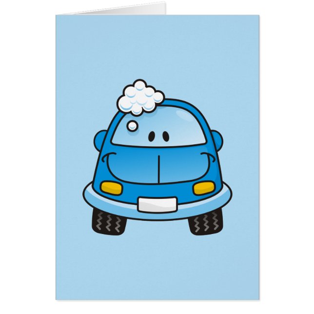 Blue car with bubbles (Front)