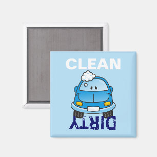 Blue car with bubbles magnet