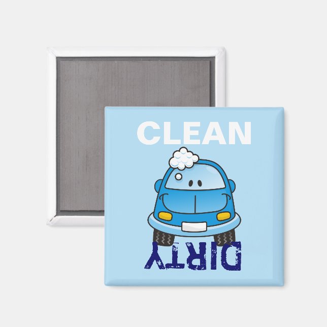 Blue car with bubbles magnet (Front/Back)