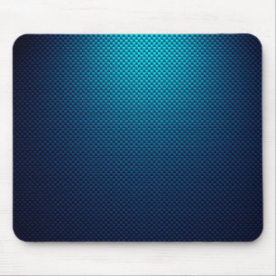Blue carbon fiber patterned mouse mat