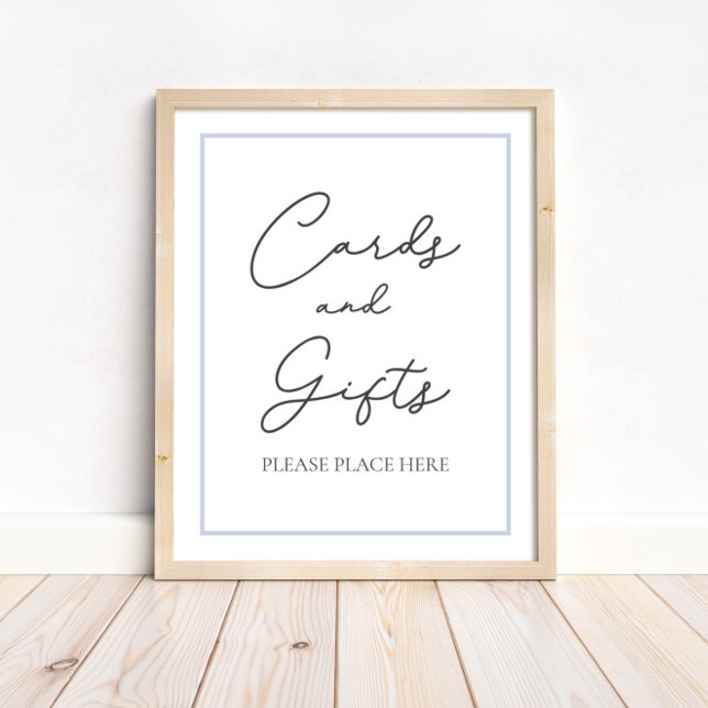 Blue Cards & Gifts Baby Shower Table Sign (Creator Uploaded)