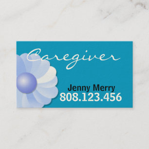 Blue Caregiver Business Card template