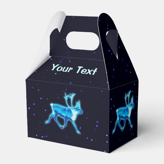 Blue Caribou Favour Box (Back Side)