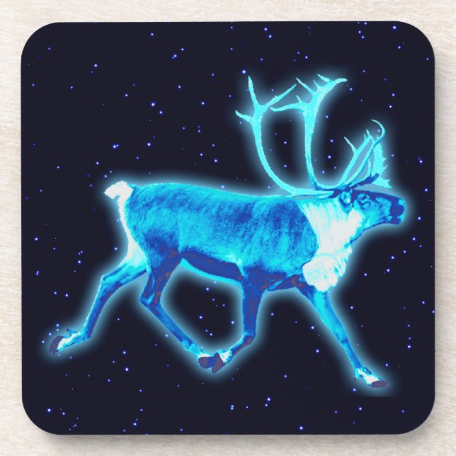 Blue Caribou (Reindeer) Coaster (Front)