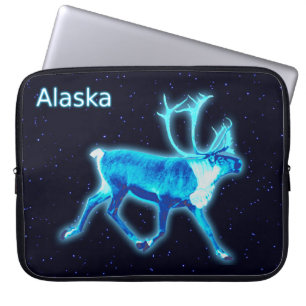 Blue Caribou (Reindeer) Laptop Sleeve