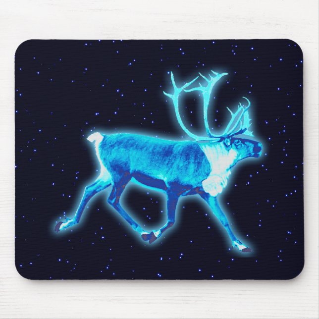 Blue Caribou (Reindeer) Mouse Mat (Front)