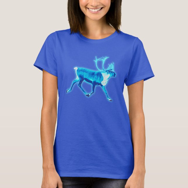 Blue Caribou (Reindeer) T-Shirt (Front)
