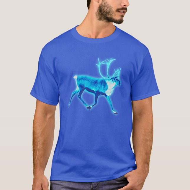 Blue Caribou (Reindeer) T-Shirt (Front)