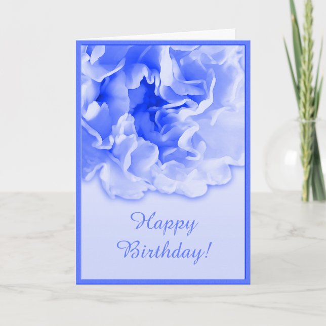 Blue Carnation Card (Front)