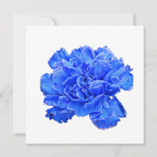 Blue Carnation Serenity – Vibrant Floral Note Card